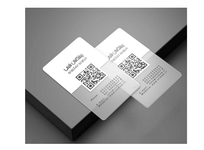 کارت 500 میکرون PVC شیشه ای شفاف
