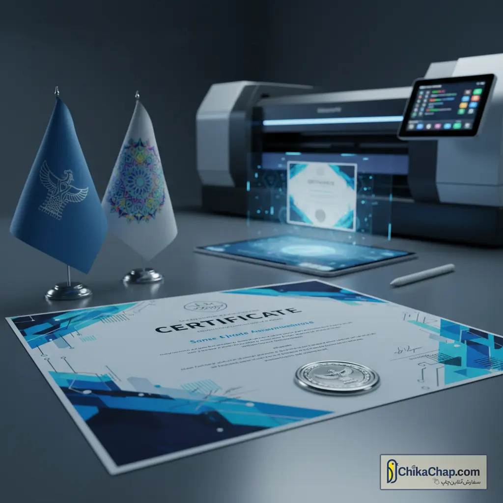 چاپ گواهینامه حرفه&zwnj;ای | طراحی و چاپ گواهینامه آموزشی، رسمی و فوری