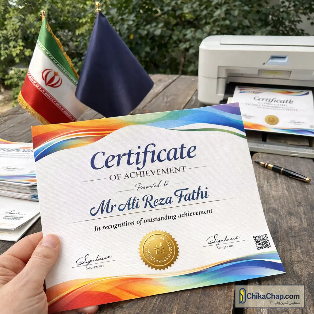 چاپ گواهینامه حرفه&zwnj;ای | طراحی و چاپ گواهینامه آموزشی، رسمی و فوری