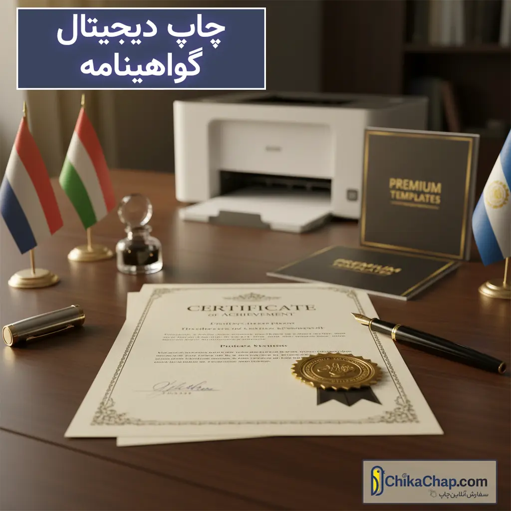 چاپ گواهینامه حرفه&zwnj;ای | طراحی و چاپ گواهینامه آموزشی، رسمی و فوری